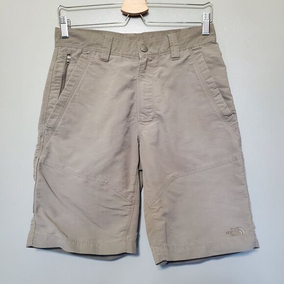 The North Face Axez Shorts Men’s Size 30 Zip Fly Multipocket Hiking Taupe Brown - Picture 1 of 12